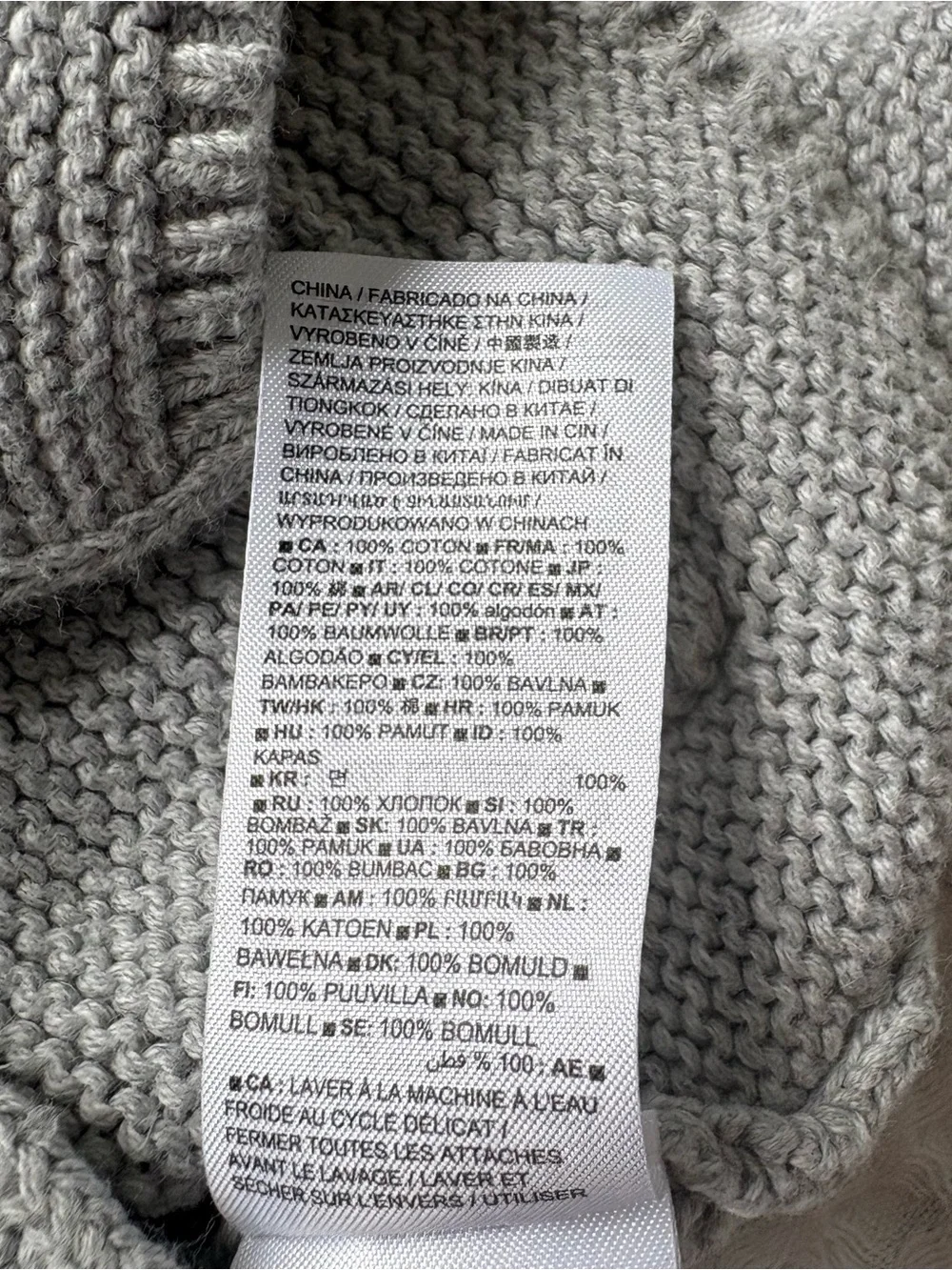 Baby Gap Brannan Bear Cardigan, Gray Cotton Hooded Button Front Sweater, 6-12M